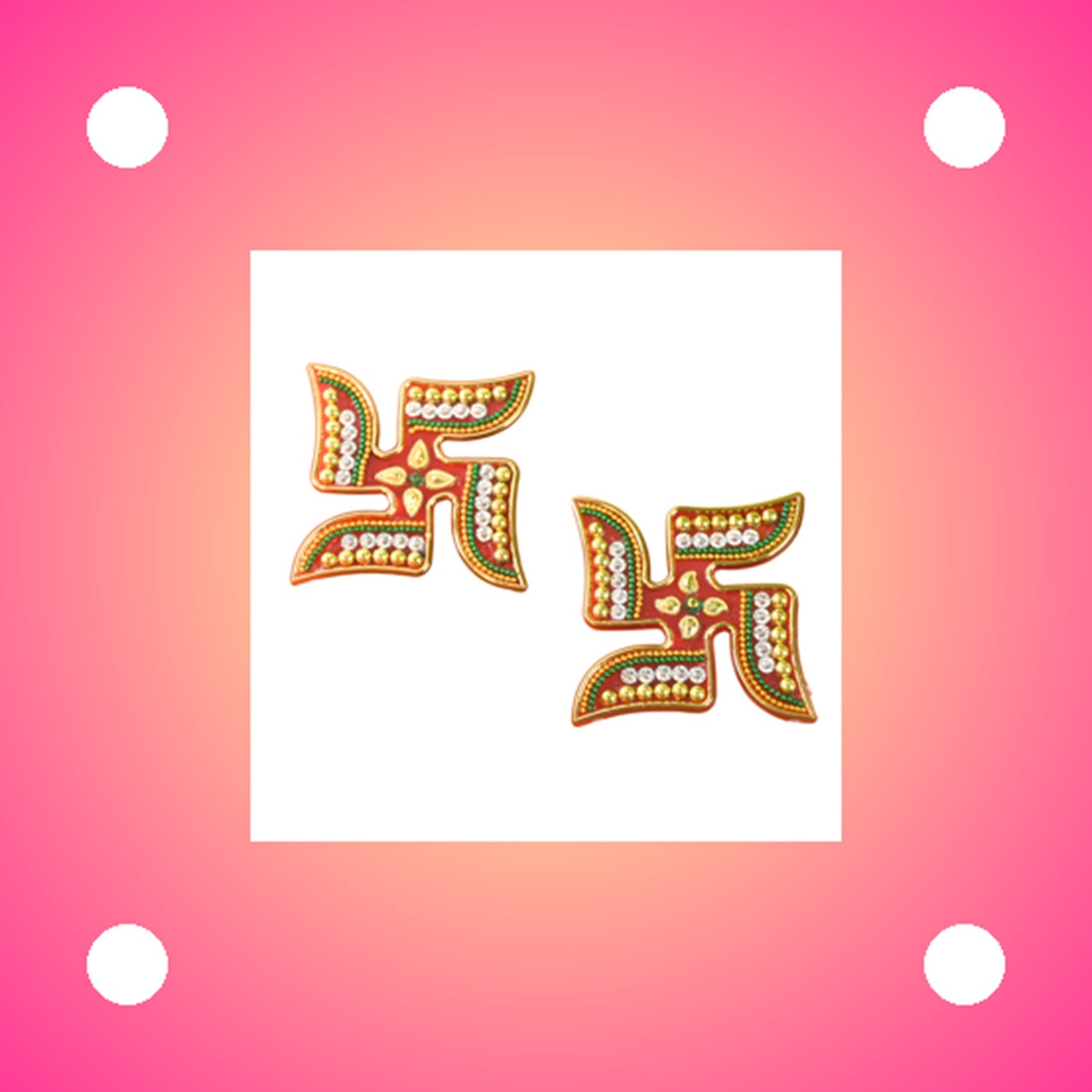 Decorative Swastik Sticker (2Pc Set) Decorative Swastik Sticker (2Pc Set)